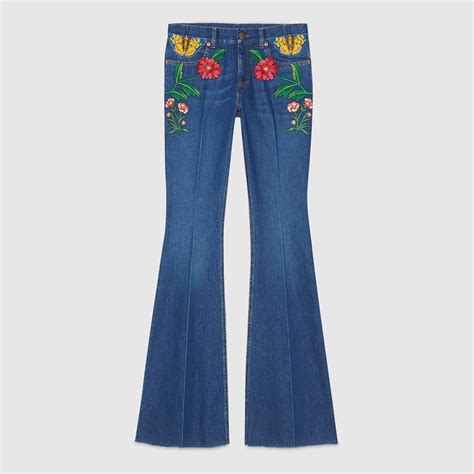 pantaloni a zampa gucci|gucci denim jeans.